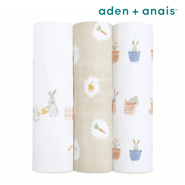 【aden+anais】經典多功能包巾3入(玉兔迎春/飛龍在天)