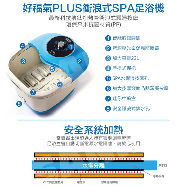 【SANKI 三貴】SANKI 三貴好福氣PLUS超靜音水循環足浴機