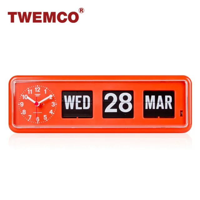 【TWEMCO】BQ-38 翻頁鐘 英文萬年曆 桌放 壁掛(共5色)
