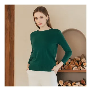 【EPISODE】簡約舒適柔軟圓領羊毛針織衫135512（綠）
