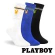 【PLAYBOY】6雙組彩條暗紋男女休閒中筒襪(情人/禮物/對襪/中筒襪/男襪/女襪/情侶襪)