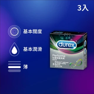 【Durex 杜蕾斯】飆風碼保險套1盒(3入 保險套/保險套推薦/衛生套/安全套/避孕套/避孕)