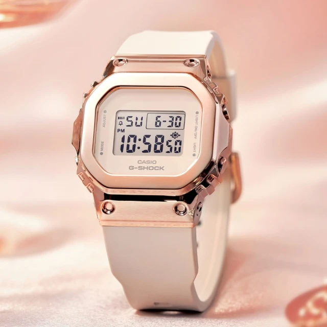 CASIO 卡西歐 G-SHOCK 質感風 輕盈方形時尚腕錶 38.4mm(GM-S5600UPG-4)