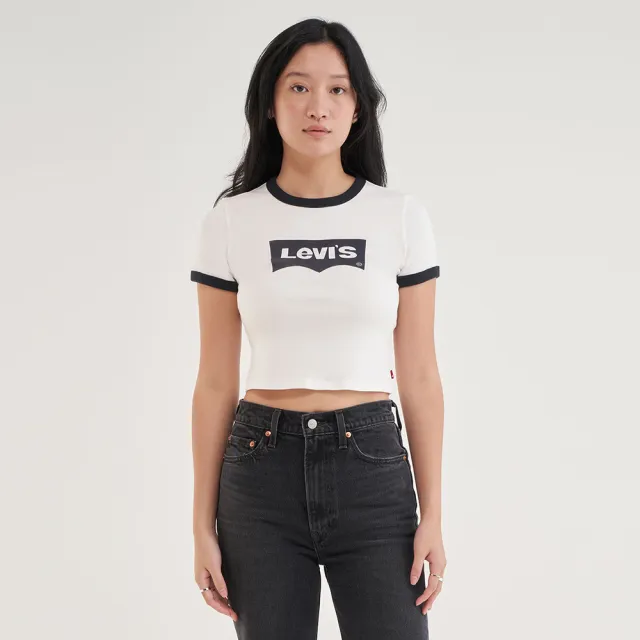 【LEVIS 官方旗艦】女款 Mini短版短袖Tee恤 / Batwing LOGO 人氣新品 A3523-0068