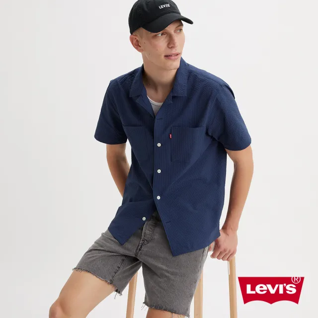 【LEVIS 官方旗艦】男款 雙口袋舒適短袖襯衫  熱賣單品 A8457-0001
