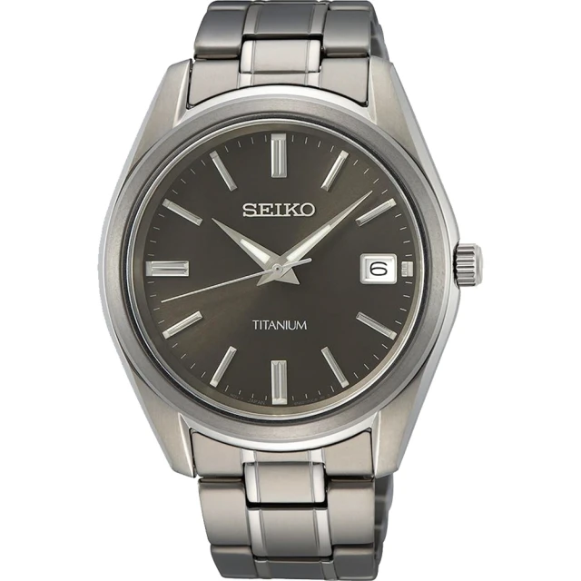 SEIKO 精工SEIKO 精工 官方授權S1 鈦金屬超輕量石英腕男錶 黑面-40mm-贈高檔收納盒6入(SUR375P1)