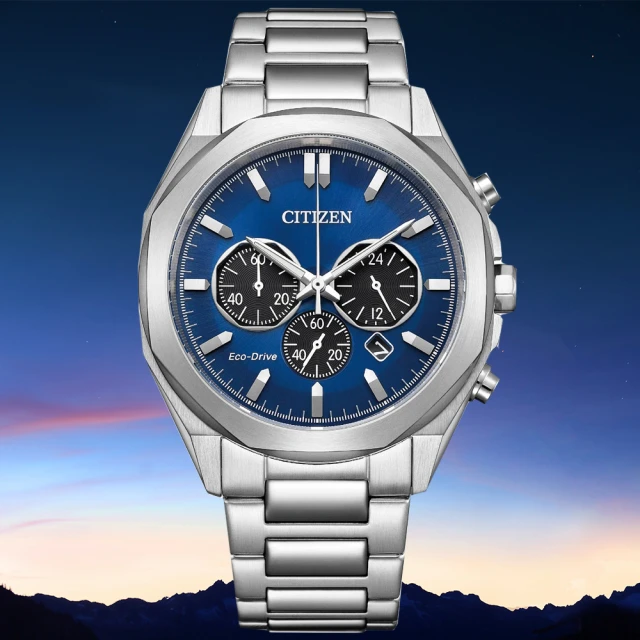 CITIZEN 星辰 Chronograph系列 型男必備三眼計時腕錶(CA4590-81L)