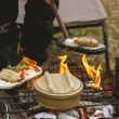 【好玩旅物】2入_日本製職人手作露營居家兩用波紋陶煎盤(戶外露營野炊陶烤盤 烤肉盤 燒烤盤)