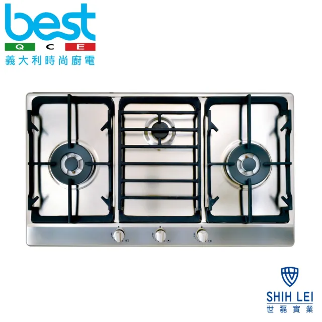 【BEST 貝斯特】不鏽鋼三口高效能瓦斯爐GH9050