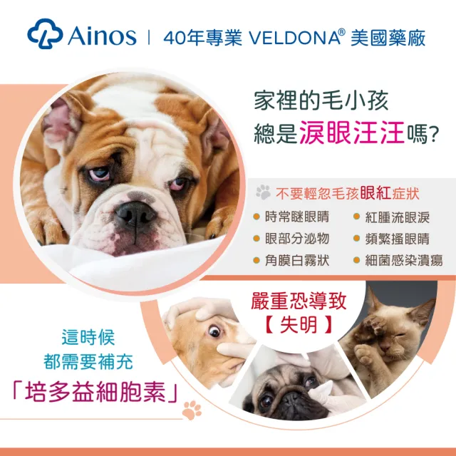 【VELDONA pet 培多益】細胞素護眼 3盒組(眼睛健康)