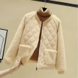 【Shiny 藍格子】羊羔毛拼接保暖長袖外套 V3465 現+預(女裝 風衣 夾克)