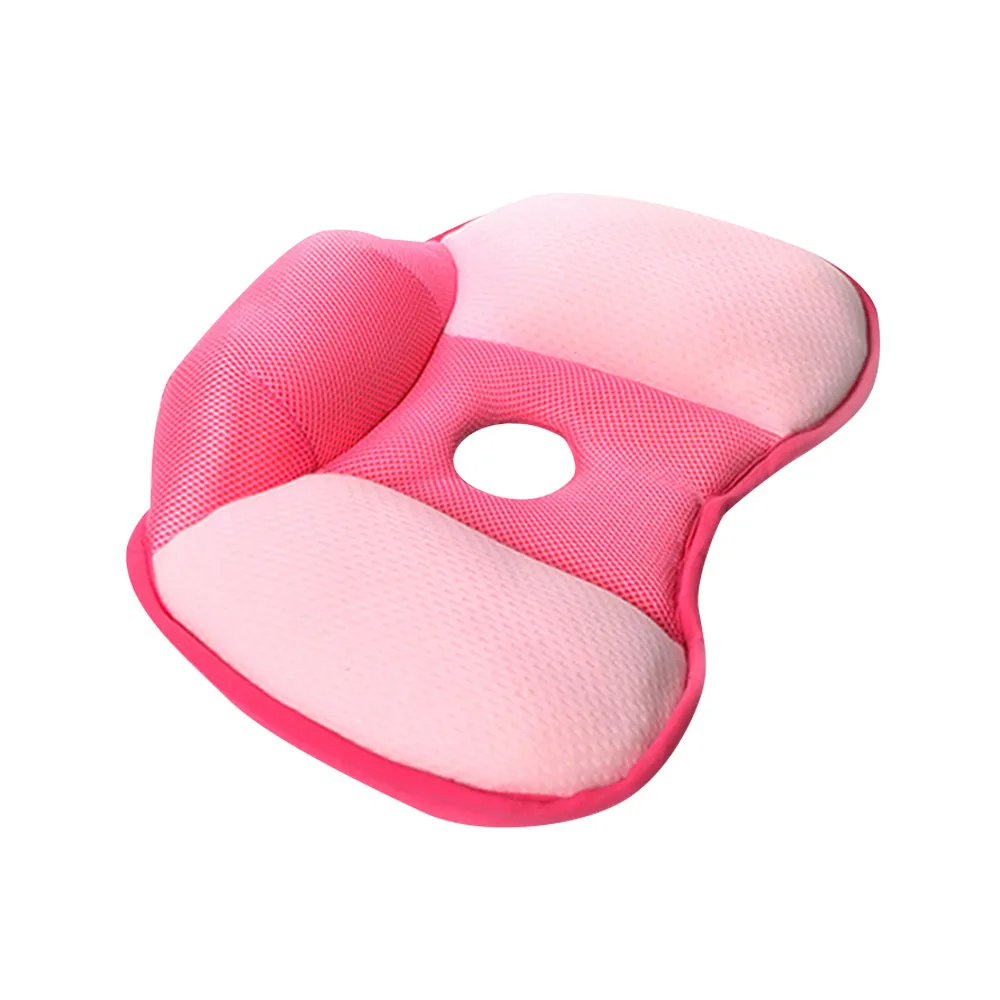 【原生良品】日系立體透氣美姿美臀坐墊/椅墊(粉色)