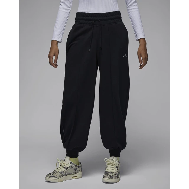 NIKE 耐吉 休閒長褲 針織長褲 速乾 籃球 AS W J SPT FLC GFX PANT 女款 黑(FN5132010)