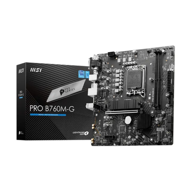 【MSI 微星】PRO B760M-G 主機板+微星 SPATIUM M371 500GB NVMe M.2 SSD(M+S 組合包)