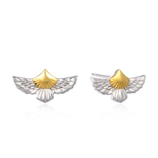 【925 STARS】純銀925個性立體老鷹造型耳環(純銀925耳環 立體耳環 老鷹耳環)