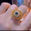 【勝弘珠寶】多明尼加藍珀堅定戒指-4mm