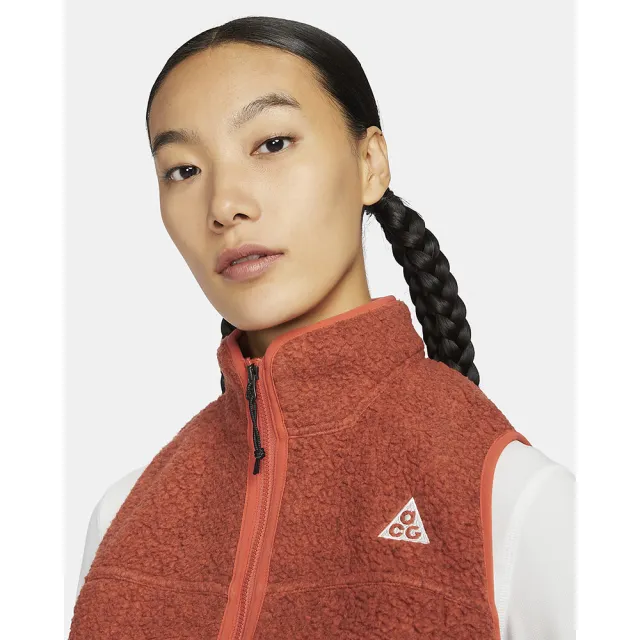 【NIKE 耐吉】保暖背心 搖粒絨 休閒 AS W ACG ARCTIC WOLF VEST FZ 女款 橘紅(FN1925809)