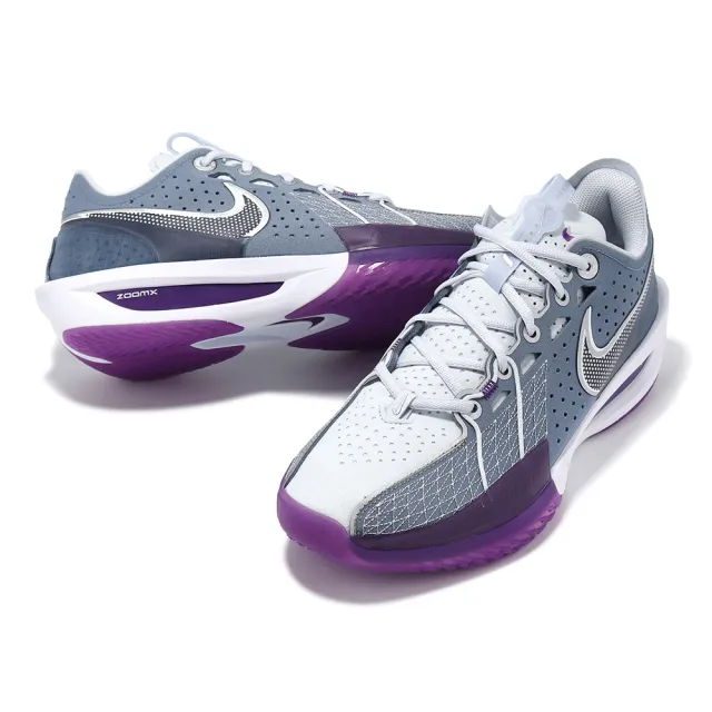 【NIKE 耐吉】籃球鞋 Air Zoom G.T. Cut 3 EP 紫 灰 男鞋 實戰 緩震(DV2918-400)