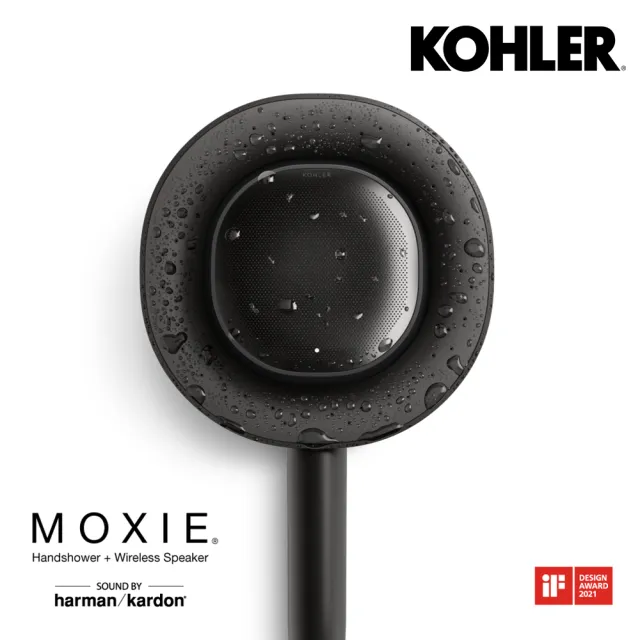 【KOHLER】MOXIE 2.0 藍牙魔音手持花灑 消光黑(配備Harman Kardon藍牙無線喇叭)