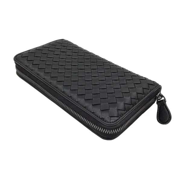 【BOTTEGA VENETA 寶緹嘉】275064 羊皮 黑 小格(多夾層拉鍊長夾)