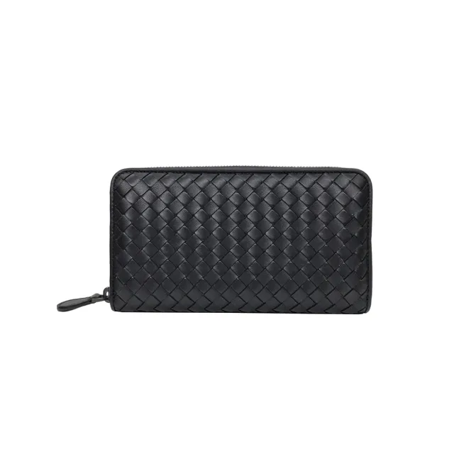 【BOTTEGA VENETA 寶緹嘉】275064 羊皮 黑 小格(多夾層拉鍊長夾)