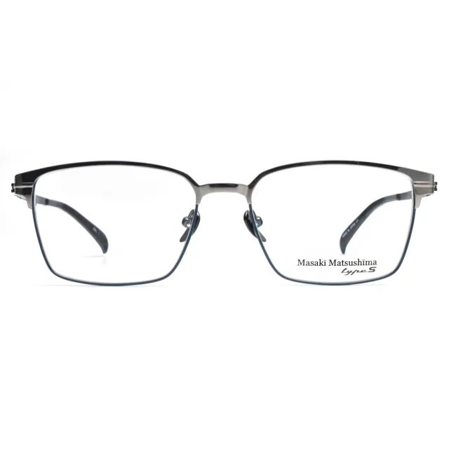 【Masaki 松島正樹】方框光學眼鏡 日本鈦 type S系列(銀 深藍#MFT5076 C1)