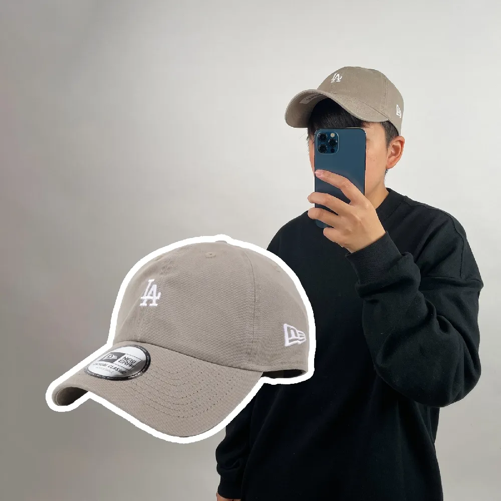 NEW ERA】棒球帽Casual Classic MLB 棕白可調式帽圍洛杉磯道奇LAD 老帽 