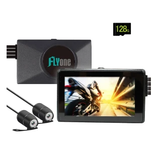 【FLYone】MP09 PRO 加送128G卡 前後雙1080P+WIFI 機車專用行車記錄器
