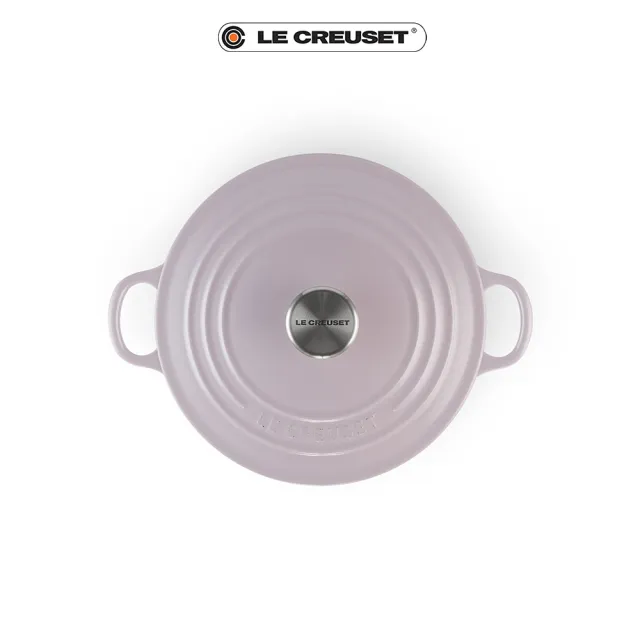 【Le Creuset】琺瑯鑄鐵鍋圓鍋22cm(薰衣草-鋼頭)