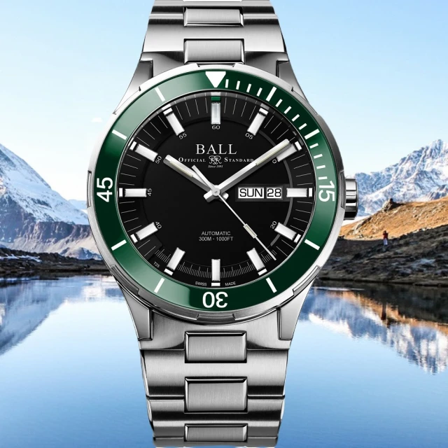 【BALL 波爾】氚氣燈管 陶瓷圈 潛水機械腕錶 / 43mm(DM3050B-S12J-BK)