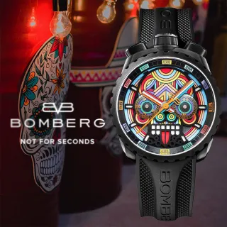 【BOMBERG】炸彈錶 Bolt-68 瑪雅骷髏計時手錶-45mm 女王節(BS45CHPBA.MAYA-1.3)
