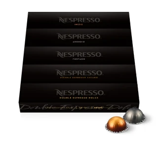 【Nespresso】Vertuo濃縮80ml&150ml咖啡膠囊_任選5條裝(5條/盒;僅適用於Nespresso Vertuo系列膠囊咖啡機)