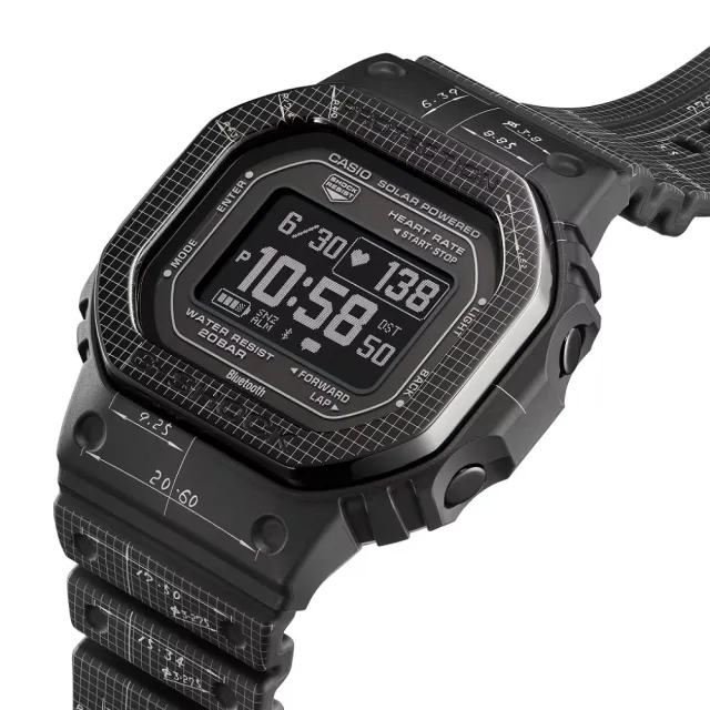 【CASIO 卡西歐】G-SHOCK 設計草圖 電路板的接線圖造型 多功能電子套錶 禮物推薦 畢業禮物(GMW-B5000EH-1)