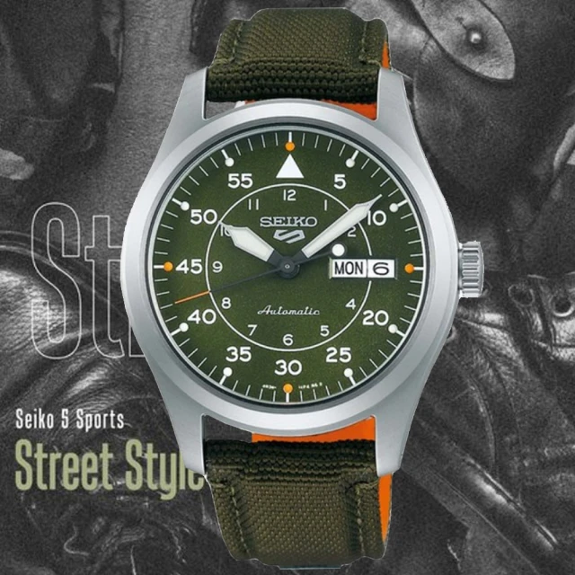 SEIKO 精工 5 Sports系列 軍裝風格 飛行機械腕錶 禮物推薦 送禮首選(SRPH29K1/4R36-10A0G)