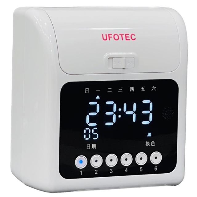 【UFOTEC】官方直營 S3 六欄位點矩陣雙色液晶款微電腦打卡鐘(附2入色帶+50張卡片)