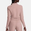 【NIKE 耐吉】Sportswear 女款 煙燻紫色 修身 短版 舒適 抓毛 上衣 長袖 FN3620-208