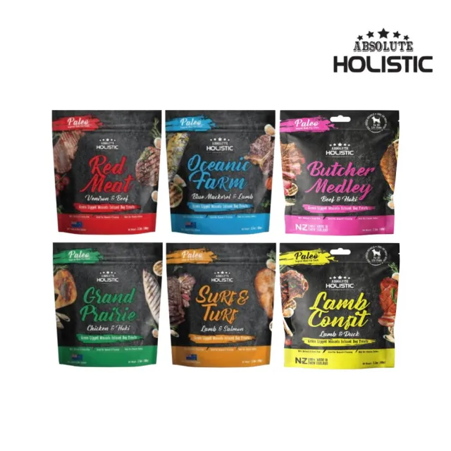 【ABSOLUTE HOLISTIC 超越巔峰】鮮食肉片 100g/3.5oz*5包組(狗零食、肉乾)