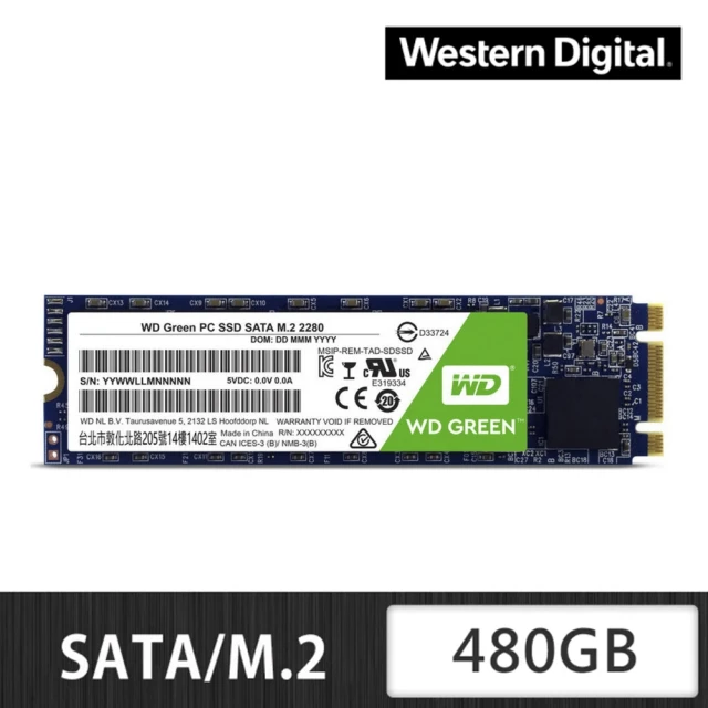 【WD 威騰】綠標 480GB SSD(M.2 2280 SATA)