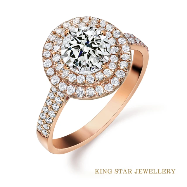 King StarKing Star 30分18K玫瑰金 Dcolor 鑽石戒指 城堡(3 Excellent極優 八心八箭)