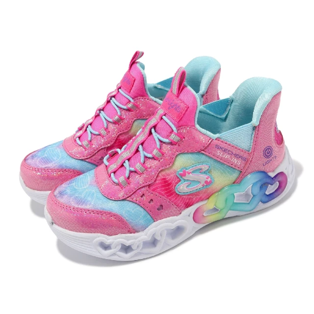 SKECHERS 兒童燈鞋 S Lights-Infinite Heart Lights 中童 粉 小朋友 發光 閃燈(303755-LPKMT)