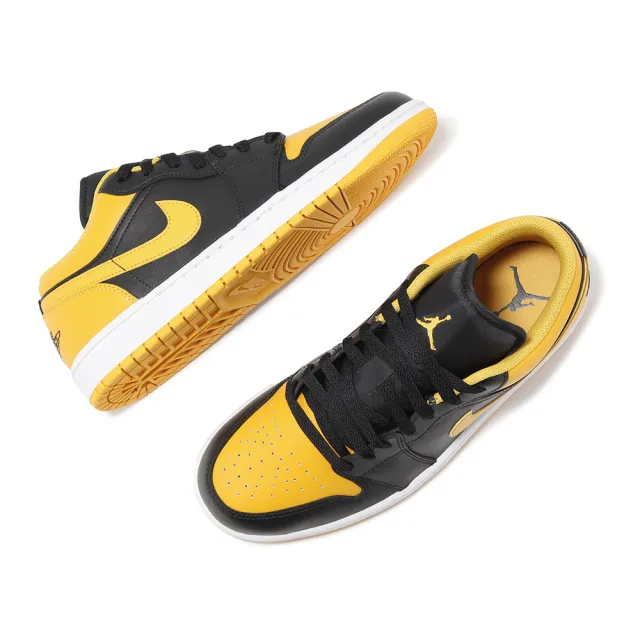 NIKE 耐吉】休閒鞋Air Jordan 1 Low Yellow Ochre 男鞋黃黑一代AJ1