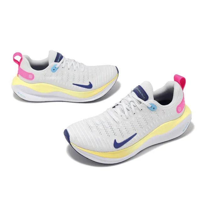 【NIKE 耐吉】慢跑鞋 Wmns Reactx Infinity Run 4 女鞋 白 藍 針織 緩震 運動鞋(DR2670-009)