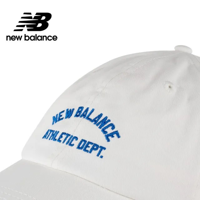 【NEW BALANCE】NB 刺繡斜紋布棒球帽/老帽_LAH01003SST_中性_白色