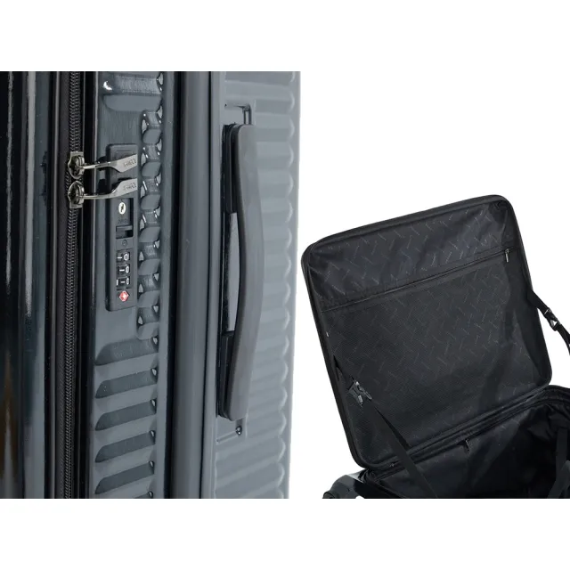 【SNOW.bagshop】20吋行李箱前開設計拉鍊式主袋(防刮360度靜音雙飛機輪)