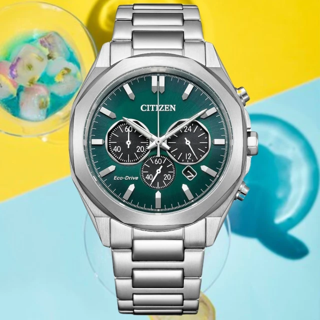 【CITIZEN 星辰】時尚八角 光動能計時腕錶(CA4590-81X)