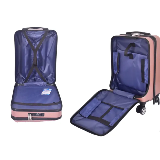【SNOW.bagshop】20吋行李箱前開設計(二層拉鍊式主袋鏡面360度靜音雙飛機輪)