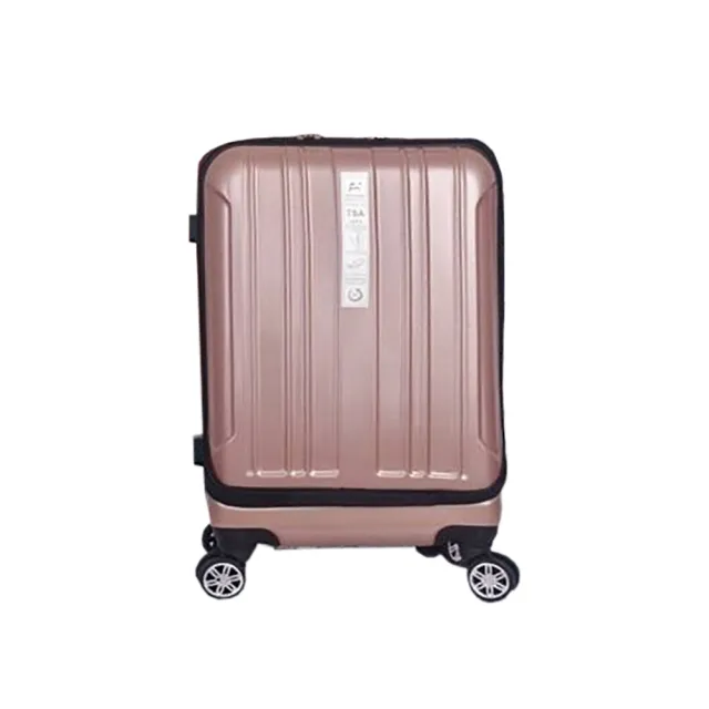 【SNOW.bagshop】20吋行李箱前開設計(二層拉鍊式主袋鏡面360度靜音雙飛機輪)