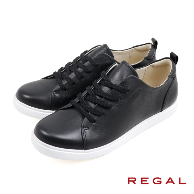 REGAL 日本原廠真皮粗跟德比鞋 黑色(F17N-BL)品