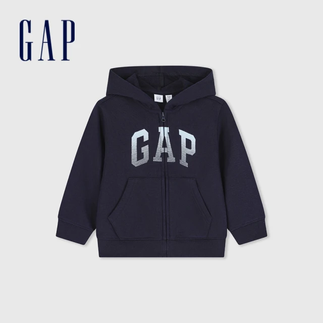 GAP 男幼童裝 Logo連帽外套-海軍藍(429225)