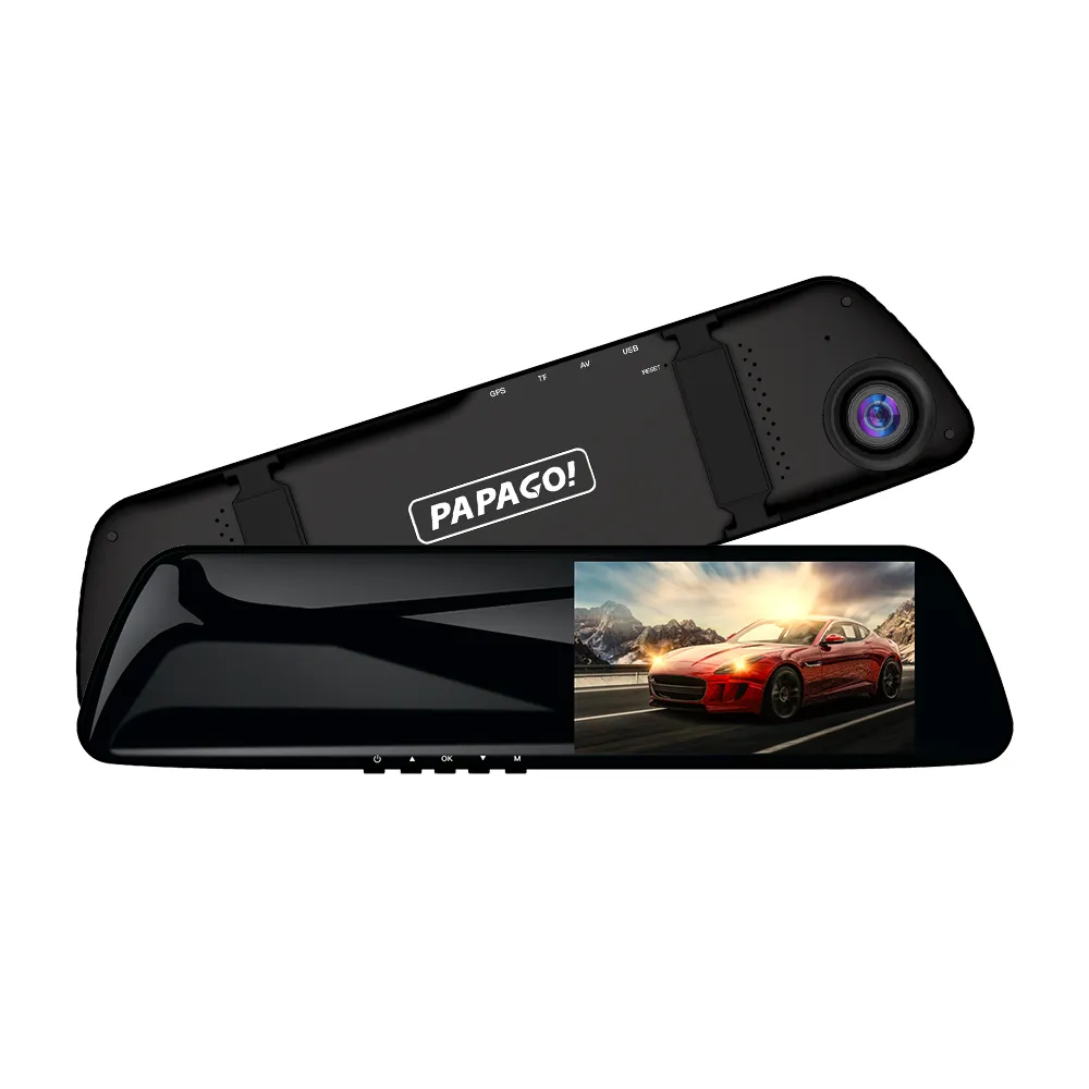 【PAPAGO!】FX770 前後雙錄 大廣角 後視鏡型 行車記錄器(行車記錄器/科技執法預警/GPS測速提醒/10米後拉線)